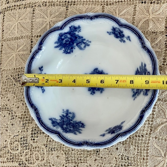 Astoria Flow Blue Veggie Serving Bowl New Wharf Pottery Vintage Antique England - Picture 2 of 13